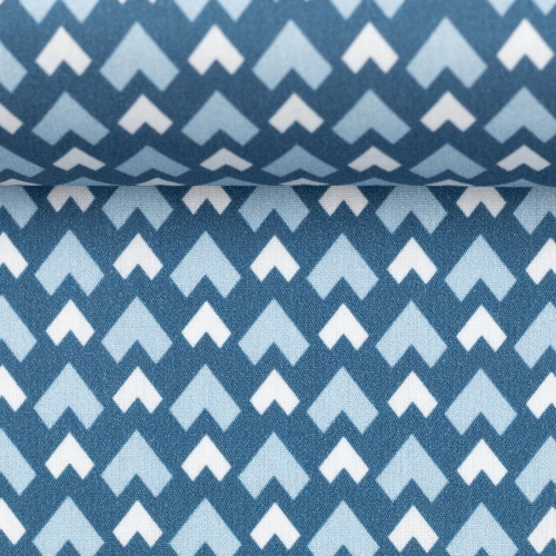 Preview: Swafing Baumwolle - Herzen kleingemustert - Dunkeltürkis